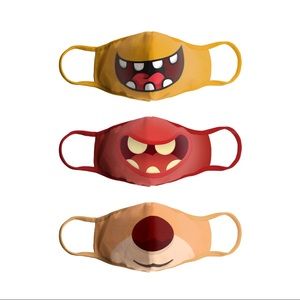 Three Super Soft Children Kids Face Mask